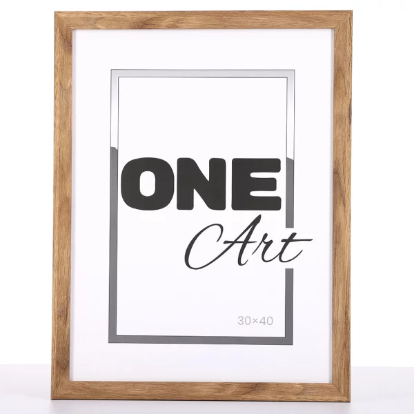 Cadre en bois Taal (MDF) 42x59,4 cm (A2) | chêne | verre synthétique (1 mm)