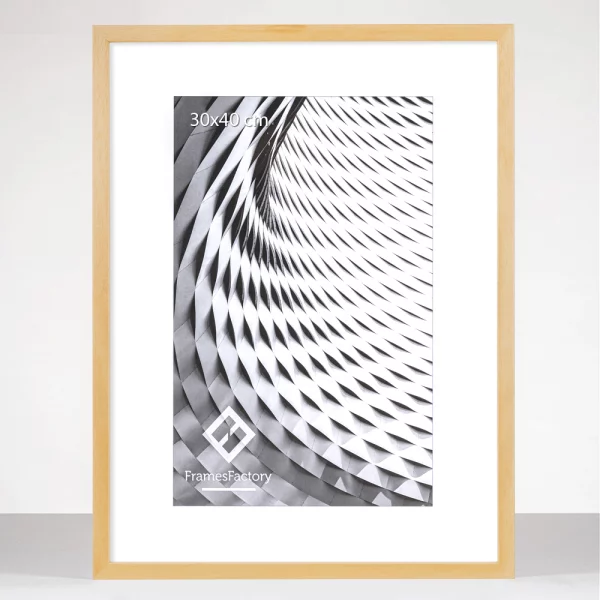 Cadre en bois Tisar 42x59,4 cm (A2) | naturel | verre synthétique (1 mm)