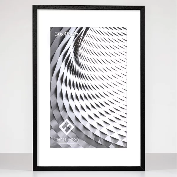 Cadre en bois Tisar 29,7x42 cm (A3) | noir | verre synthétique (1 mm)