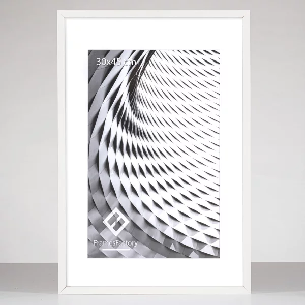 Cadre en bois Tisar 10x15 cm | blanc | verre synthétique (1 mm)