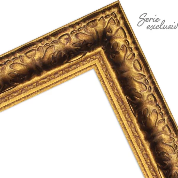 Holz Wandspiegel Tanur 20x30 cm | Gold | Spiegel (2 mm)