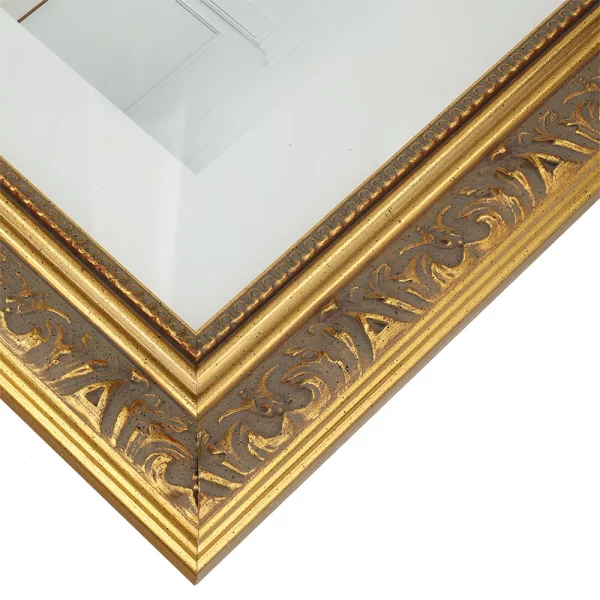 Exklusiver Holz-Bilderrahmen Bando nach Maß Gold | Normalglas (2 mm)