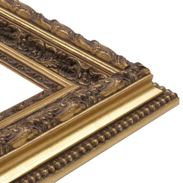 Holz Wandspiegel Limpopo 60x90 cm | Gold | Spiegel (2 mm)