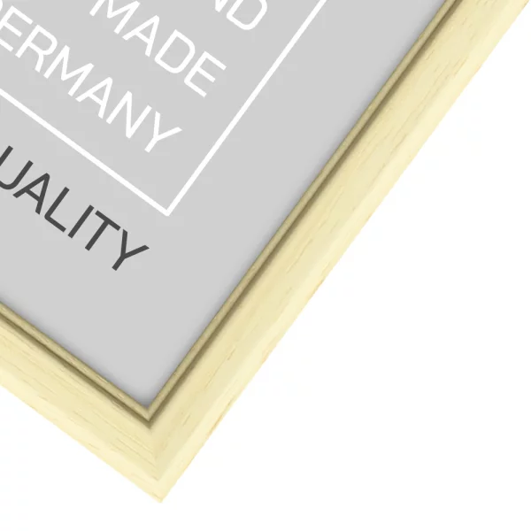 Holz-Bilderrahmen Kota nach Maß Natur | Antireflexglas mattiert (2 mm)