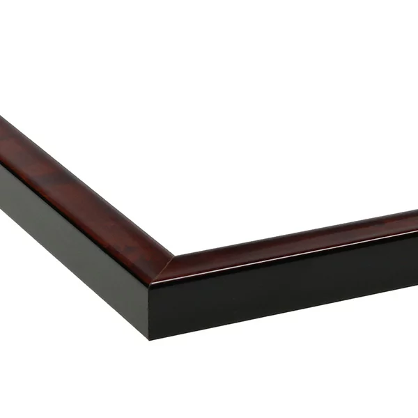 Cadre en bois Magwa sur mesure racine foncée | verre standard (2 mm)