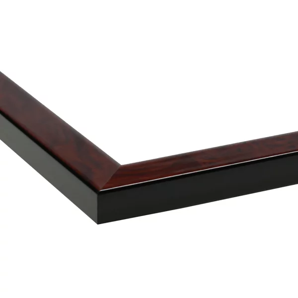 Cadre en bois Maradi sur mesure racine foncée | verre standard (2 mm)