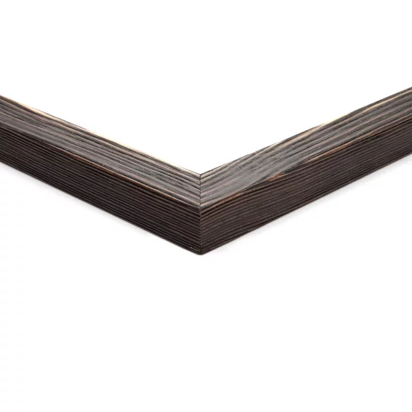 Holz Bilderrahmen Alea 40x40 cm | Schwarz gemasert | Normalglas (2 mm)