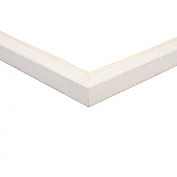 Holz Wandspiegel Alea 24x30 cm | Weiß gemasert | Spiegel (2 mm)