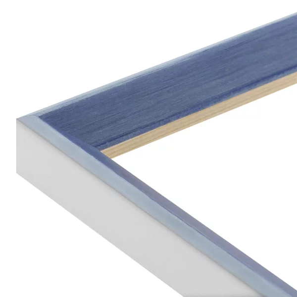 Holz Bilderrahmen Wadi nach Maß Blau | Kunstglas (1,5 mm)