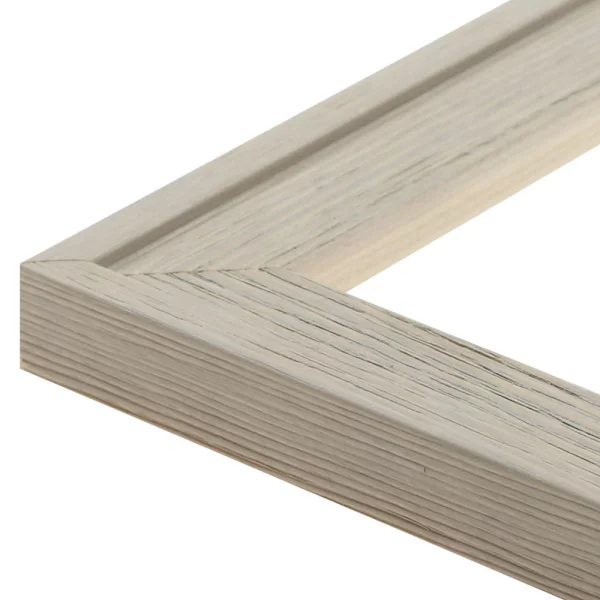 Holz Bilderrahmen Salamat nach Maß Creme | Antireflexglas mattiert (2 mm)