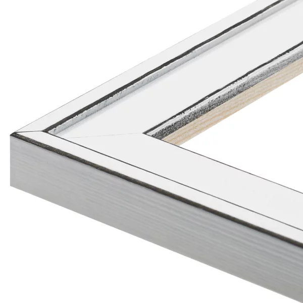 Miroir mural sur mesure Salamat blanc, bords contrastés foncés | miroir (2 mm)