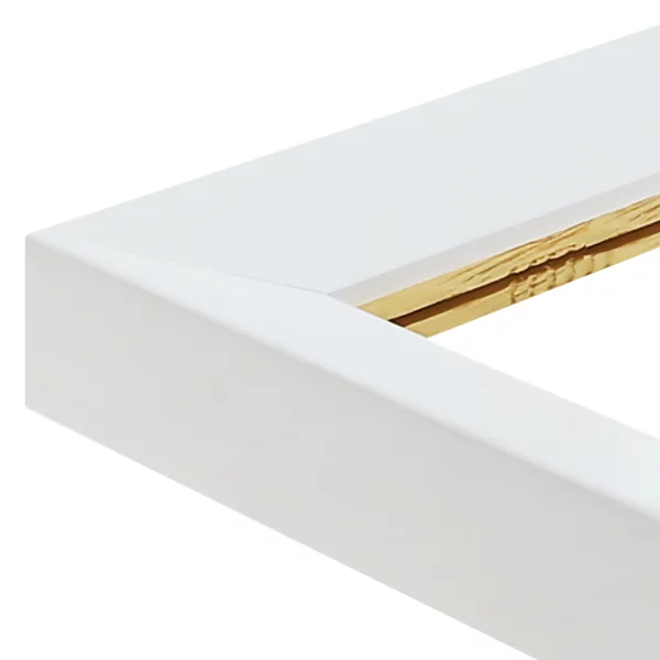 Cadre en bois Zaria sur mesure blanc | verre standard (2 mm)