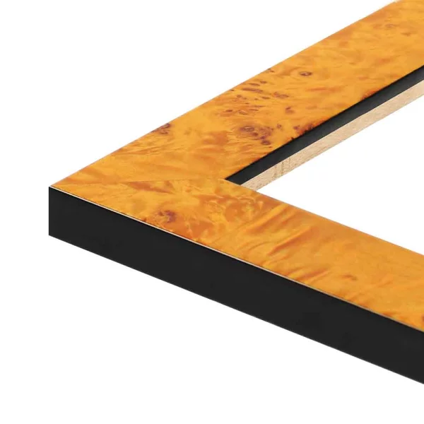 Holz Wandspiegel Dogo 24x30 cm | Wurzelholz hell | Spiegel (2 mm)