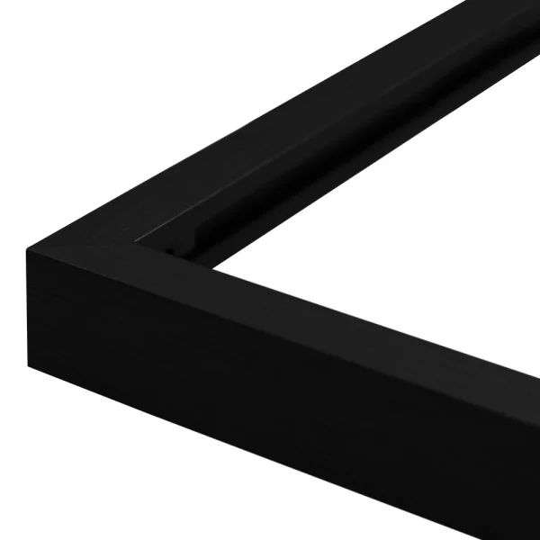 Alu Bilderrahmen Asmara nach Maß Schwarz matt | Normalglas (2 mm)