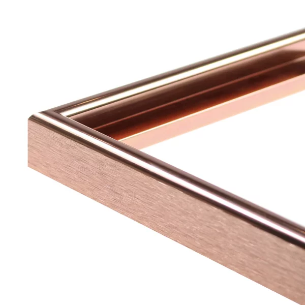 Cadre en aluminium sur mesure Arun cuivre | verre standard (2 mm)