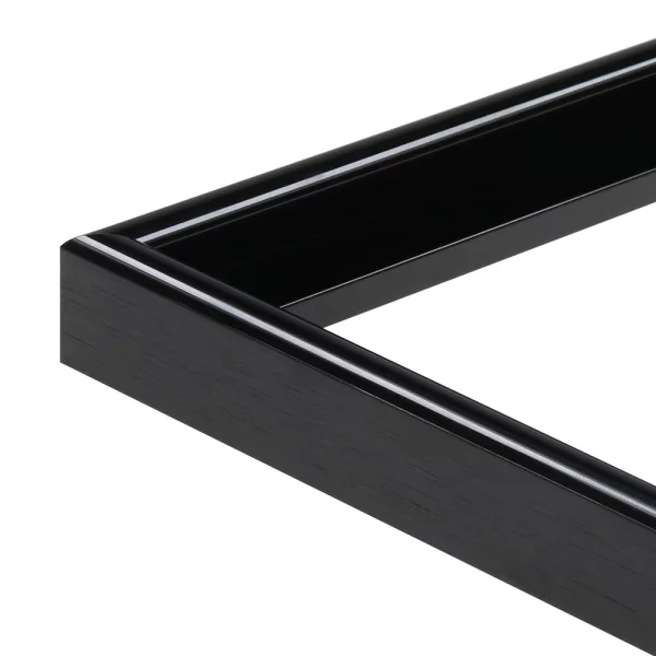 Cadre en aluminium sur mesure Arun noir | verre standard (2 mm)
