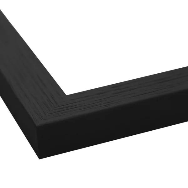 Holz Wandspiegel Boti 10x10 cm | Schwarz | Spiegel (2 mm)