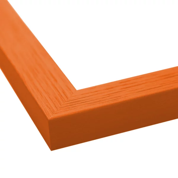 Holz Bilderrahmen Boti 10x10 cm | Orange | Normalglas (2 mm)