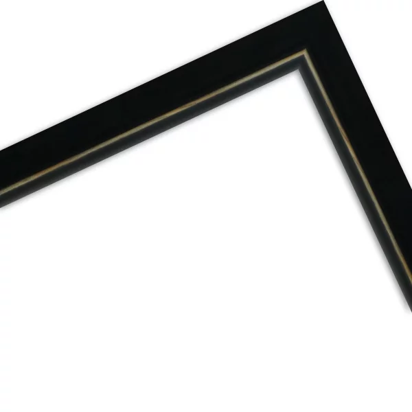 Holz Bilderrahmen Kandeke nach Maß Schwarz | Kunstglas (1,5 mm)
