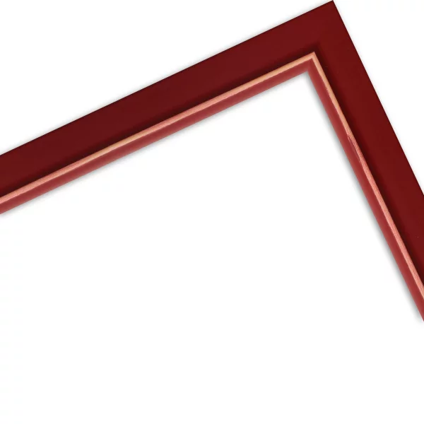 Holz-Bilderrahmen Kandeke 10x15 cm | Rot | Normalglas (2 mm)