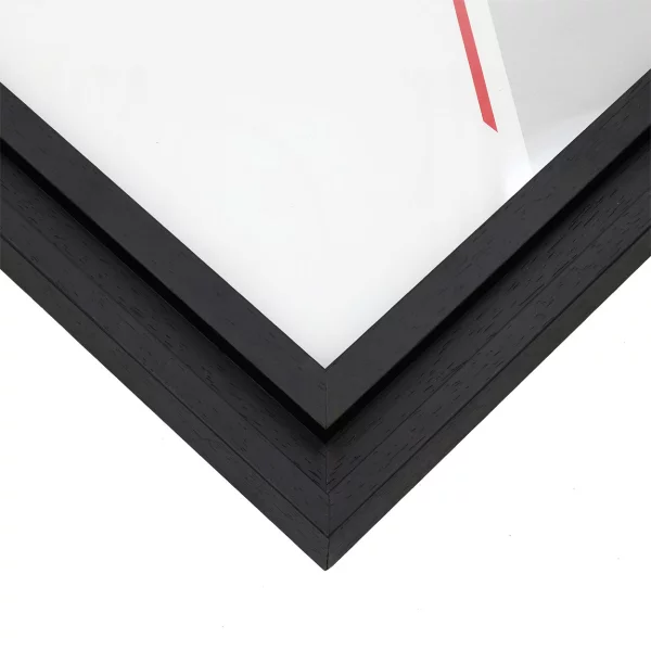 Wandspiegel Kelani 30x90 cm | Schwarz, gemasert | Spiegel (2 mm)