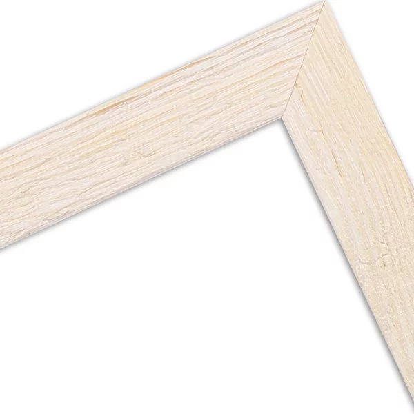 Holz Bilderrahmen Golestan nach Maß Weiß | Antireflexglas mattiert (2 mm)