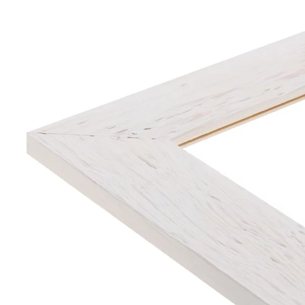 Cadre en bois Cotonou sur mesure blanc | verre standard (2 mm)