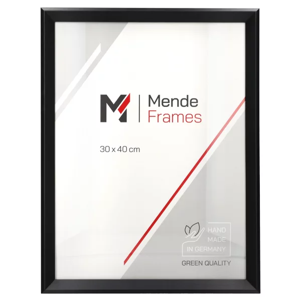Holz Bilderrahmen Mencuna nach Maß Schwarz | Museumsglas UV 70 entspiegelt