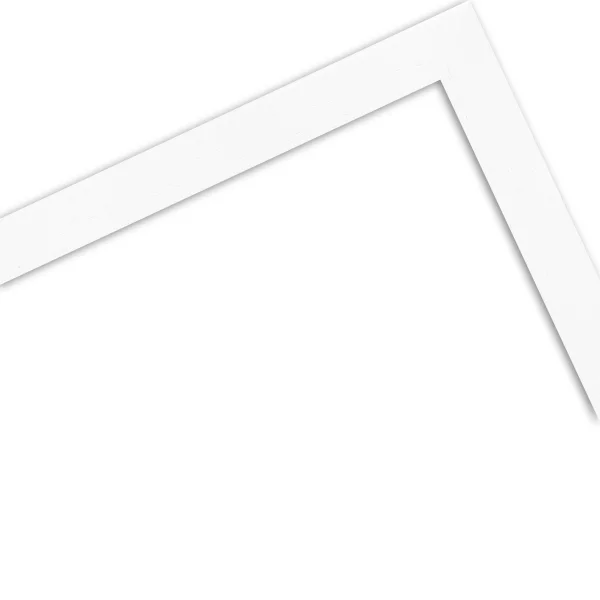Holz-Bilderrahmen Koudou nach Maß weiß, gemasert | Normalglas (2 mm)