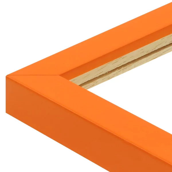 Holz Bilderrahmen Koudou 10x10 cm | Orange | Normalglas (2 mm)