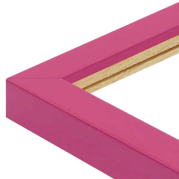 Holz Bilderrahmen Koudou 10x10 cm | Pink | Normalglas (2 mm)