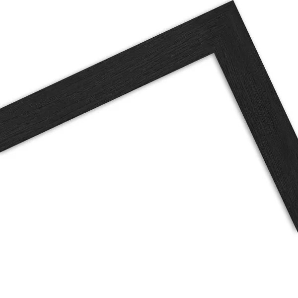 Holz Bilderrahmen Mareb nach Maß Schwarz, gemasert | Antireflexglas mattiert (2 mm)