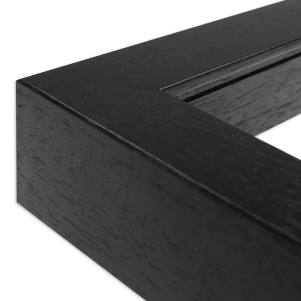 Cadre en bois Rebolan 15x15 cm | noir, avec veinure | verre standard (2 mm)