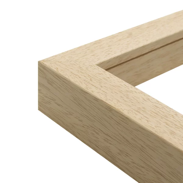 Holz Wandspiegel Rebolan 15x20 cm | Rohholz unlackiert | Spiegel (2 mm)