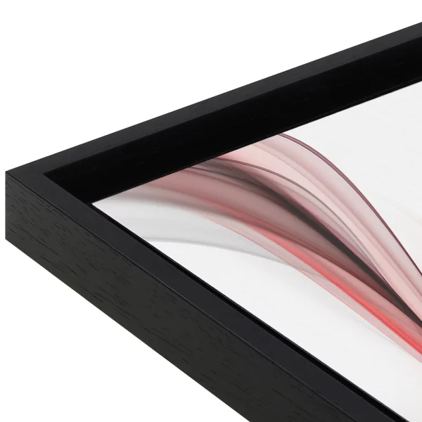 Schattenfugenrahmen für Alu Dibond-, Hartschaumplatten & Acrylglasbilder - nach Maß Schwarz gemasert | Leerrahmen (ohne Glas und Rückwand)
