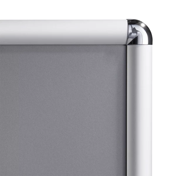 25 mm Klapprahmen Rondo 21x29,7 cm (A4) | silber | Kunstglas mattiert (1 mm)