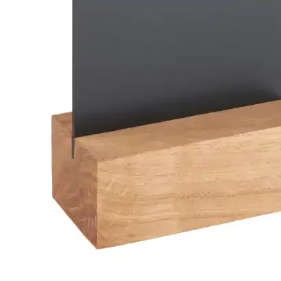 Tischaufsteller mit Kreidetafel 10x7 cm | braun