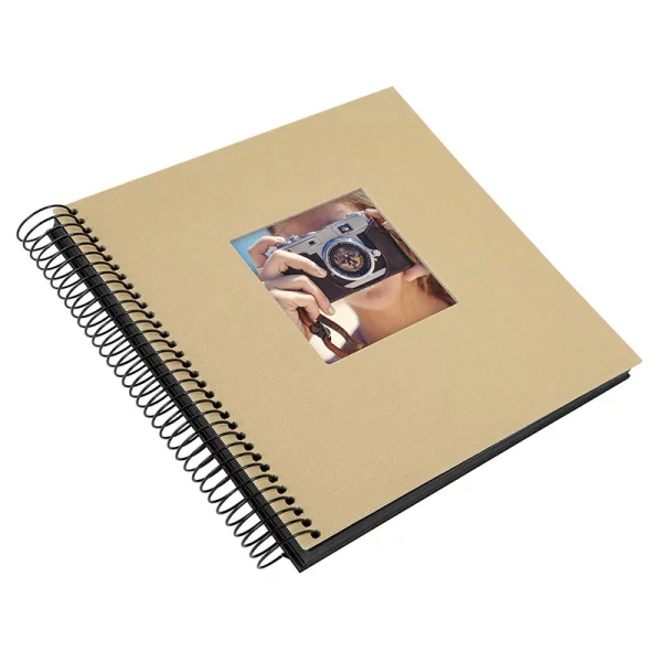 Spiralalbum Bella Vista - 40 schwarze Seiten zum Einkleben (20x20 cm) 20x20 cm (40 Seiten) | beige