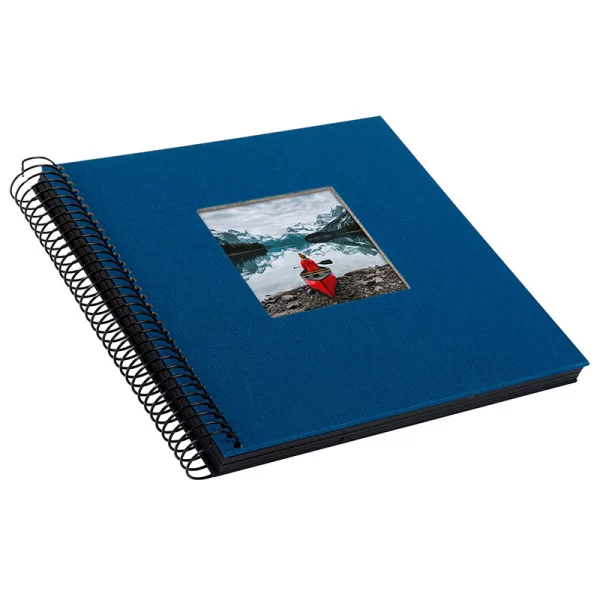 Spiralalbum Bella Vista - 40 schwarze Seiten zum Einkleben (20x20 cm) 20x20 cm (40 Seiten) | blau