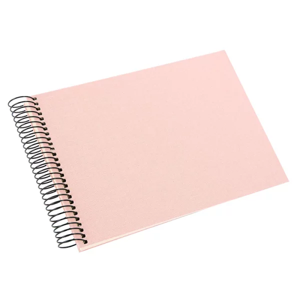 Spiralalbum Bella Vista - 40 weiße Seiten zum Einkleben (17x24 cm) 24x17 cm (40 Seiten) | rosé