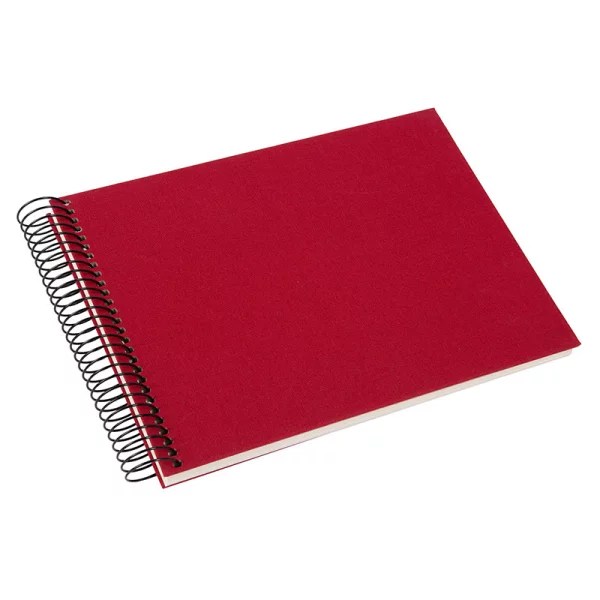 Spiralalbum Bella Vista - 40 weiße Seiten zum Einkleben (17x24 cm) 24x17 cm (40 Seiten) | rot