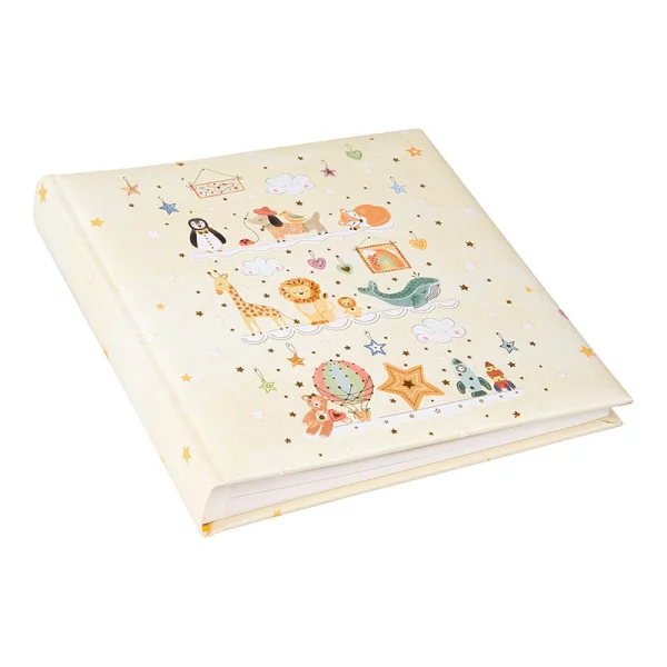 Fotoalbum Toy Zoo mit 60 weißen Seiten zum Einkleben, 25x25 cm 25x25 cm (60 Seiten) | beige