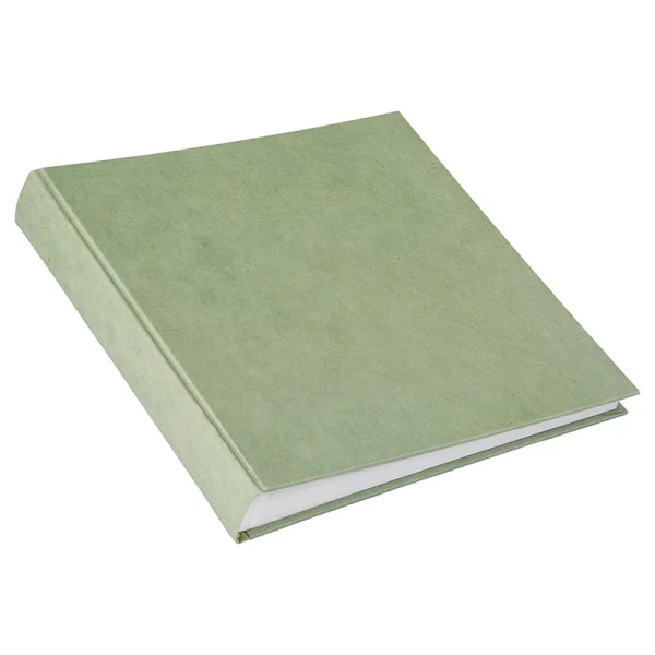 Fotoalbum aus Hanf mit 60 weißen Seiten zum Einkleben, 25x25 cm 25x25 cm (60 Seiten) | Smoke Green
