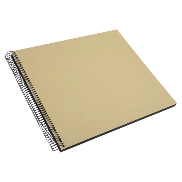 Spiralalbum Bella Vista - 40 schwarze Seiten zum Einkleben (35x30 cm) 35x30 cm (40 Seiten) | beige