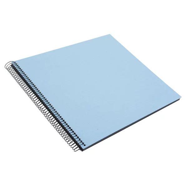 Spiralalbum Bella Vista - 40 schwarze Seiten zum Einkleben (35x30 cm) 35x30 cm (40 Seiten) | hellblau