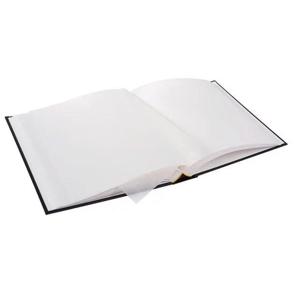 Fotoalbum Milano mit 100 weißen Seiten zum Einkleben, 30x31 cm 30x31 cm (100 Seiten) | schwarz