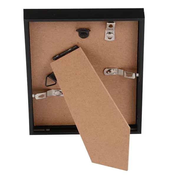 Kunststoff Bilderrahmen Puro mit Passepartout 10x15 cm (6x9 cm) | schwarz | Normalglas (2 mm)