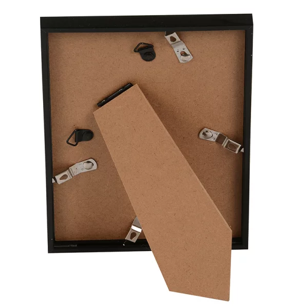 Kunststoff-Bilderrahmen Puro mit Passepartout 13x18 cm (9x13 cm) | schwarz | Normalglas (2 mm)