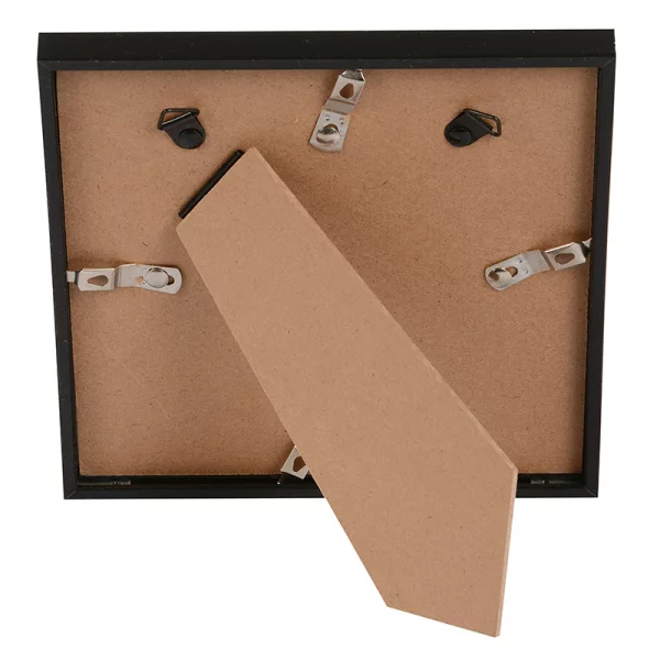 Kunststoff-Bilderrahmen Puro mit Passepartout 15x15 cm (10x10 cm) | schwarz | Normalglas (2 mm)