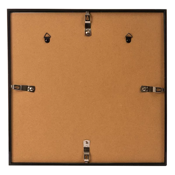Kunststoff-Bilderrahmen Puro mit Passepartout 30x30 cm (18x18 cm) | schwarz | Normalglas (2 mm)